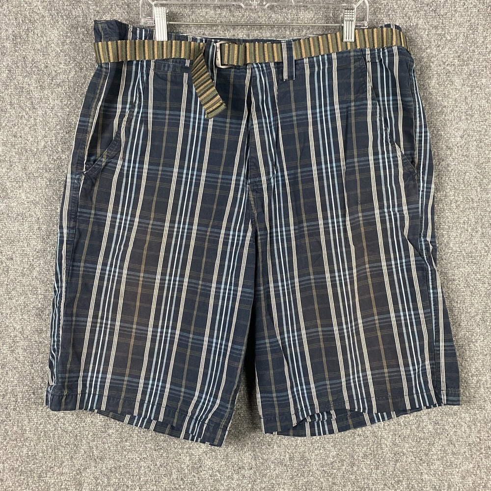 Anchor Blue Chino Shorts Size 40 Men's Blue Belt‎ 100% Cotton Adults